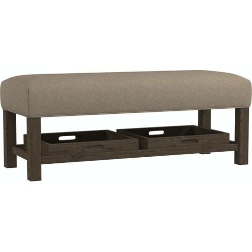 Lori Rectangle Ottoman w/Trays Ottomans & Poufs Bassett Furniture