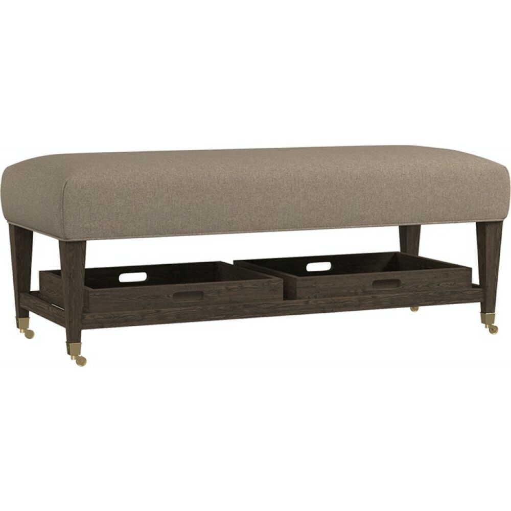 Kara Rectangle Ottoman w/Trays Ottomans & Poufs Bassett Furniture 3