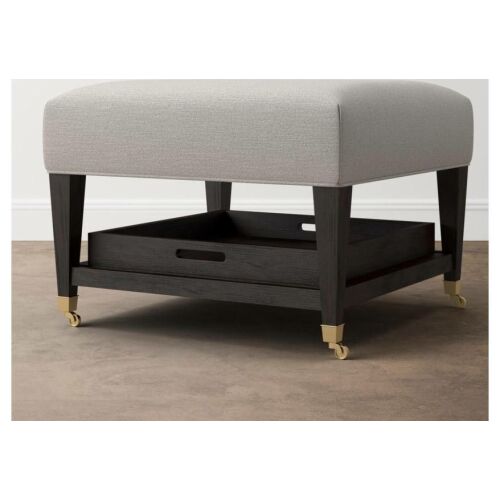 Kara Ottoman w/Tray Ottomans & Poufs Bassett Furniture 3